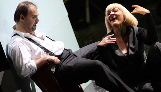 Wolfgang Koch (Telramund) i Michaela Schuster (Ortrud)