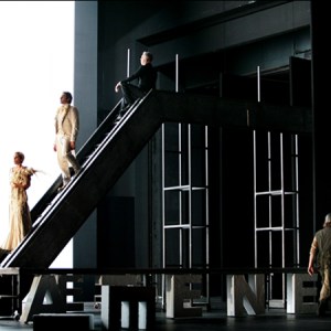 Elena Ghiaurov (Hipòlita), Raffaele Esposito (Teseu) i Riccardo Bini (Filostrat)