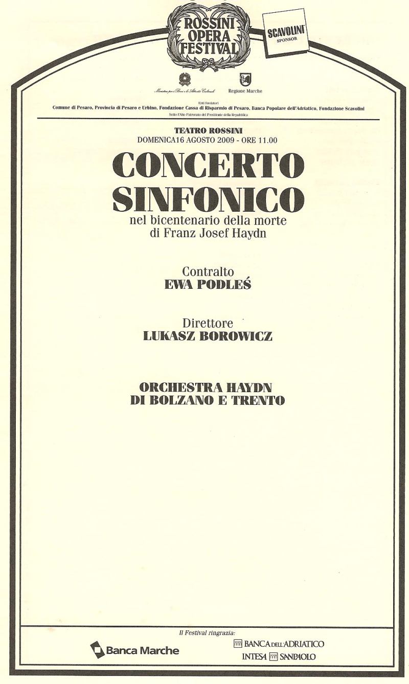 Concerto Sinfonico 16.08.2009