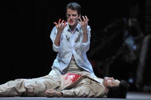 Philippe Jaroussky (Sesto) a Giulio Cesare a Salzburg. Producció de Moshe Leiser & Patrice Caurier.