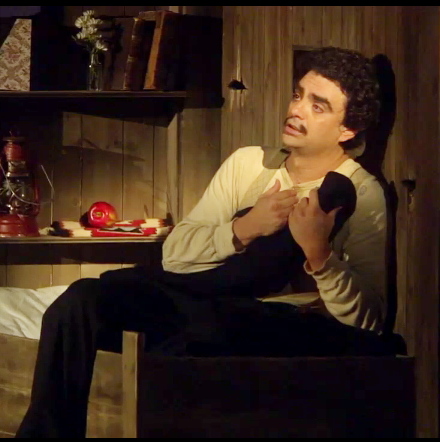 Rolando Villazón (Nemorino) a L'Elisir d'Amore a Baden Baden 2012. Producció de Roalndo Villazón