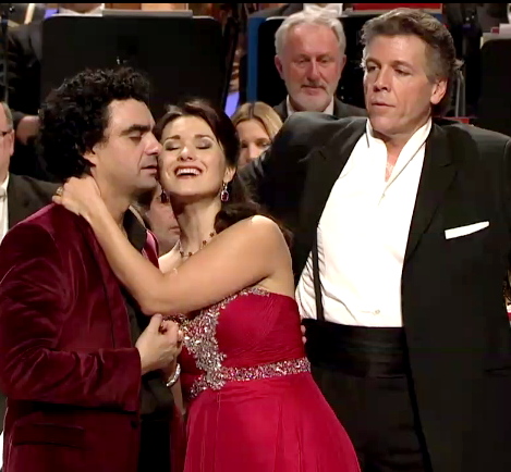 Rolandio Villazón, Olga Peretytko i Thomas Hampson a Baden Baden el 31 de desembre de 2012