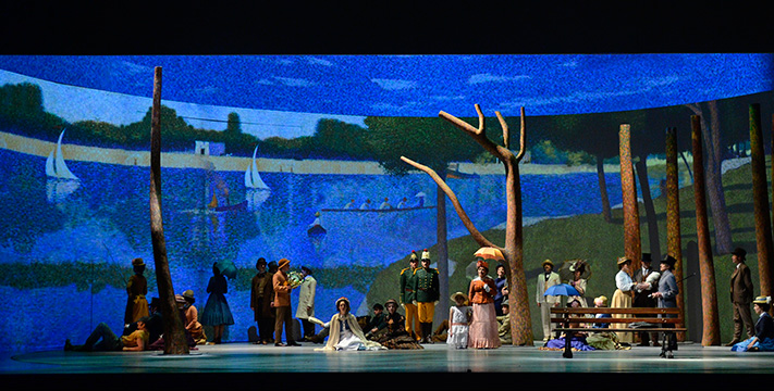 Producció de Sunday in the park with George a Paris, Teatre Chatelet abril 2013 