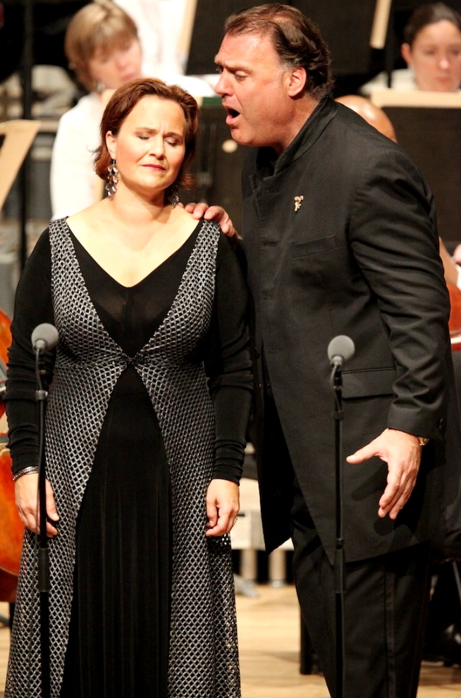 Katarina Dalayman (Brünnhilde) i Bryn Terfel (Wotan) a Tanglewood el 20 de juliol de 2013. Fotografia: Hilary-Scott