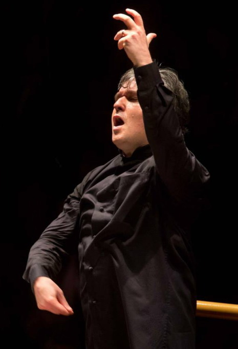 Antonio Pappano dirigint Peter Grimes al Parco della Musica de Roma. Foto gentilesa del Facebook dell'Accademia Nazionale di Santa Cecilia.