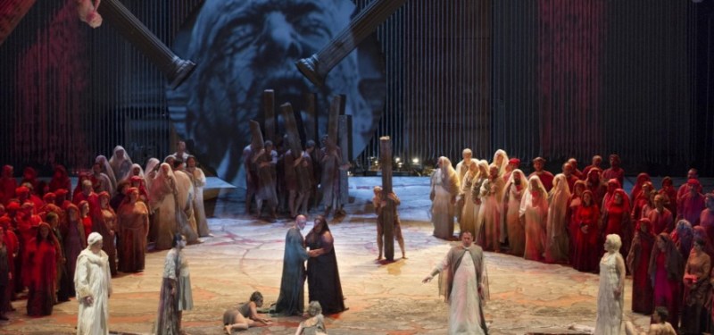 Aida, acte 2on, Producció del Teatro San Carlo de Nàpols (2013) de Franco Dragone. Fotografia Teatro San Carlo