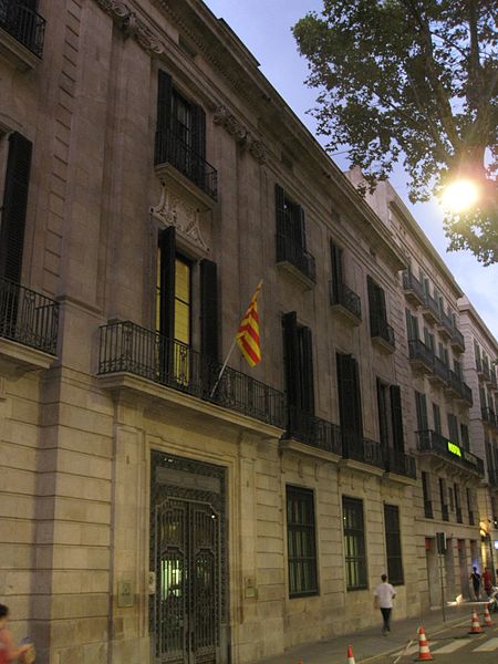 Palau Marc a la Rambla de Santa Mònica (Barcelona), seu de la Conselleria de Cultura de la Generalitat de Catalunya.