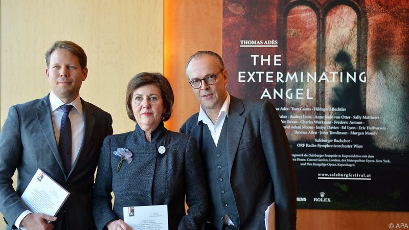 Florian Wiegand, Helga Rabl-Stadler i Sven-Eric-Bechtolf Responsables del Festival de Salzburg 2016