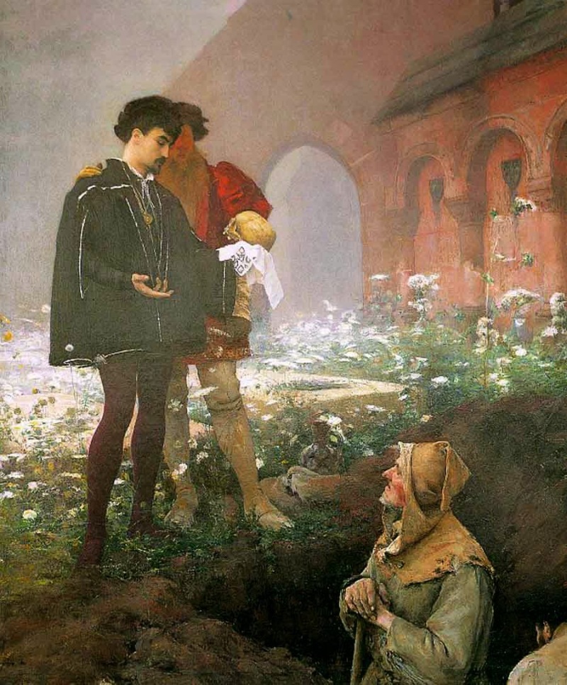 Pascal-Adolphe-Jean Dagnan-Bouveret (7 de gener de 1852 – 3 de juliol de 1929) Hamlet i l'enterrador (1883)