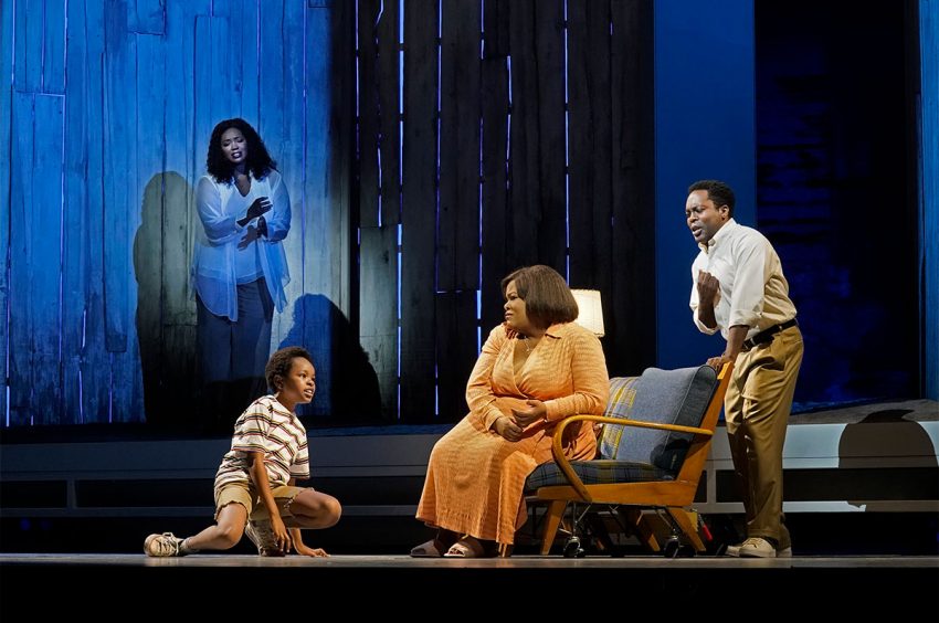 Angel Blue, Walter Russell III, Will Liverman a i Latonia Moore a Fire Shut Up in My Bones al MET de New York. Fotografia de Ken Howard/MET